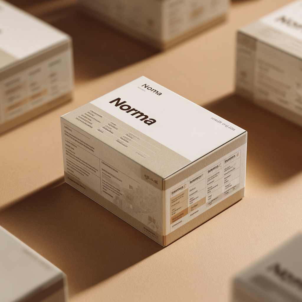 normex norma product package on neutral background